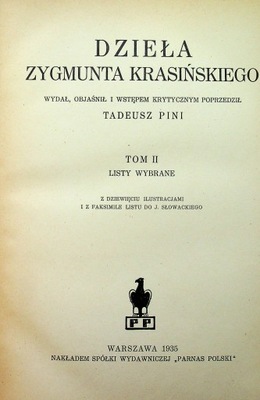 Dzieła Zygmunta Krasińskiego tom II 1935 r.
