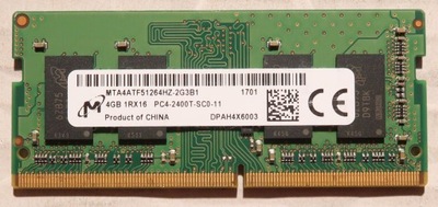 Pamięć 4GB DDR4 PC4-2400 2400MHz SODIMM MICRON