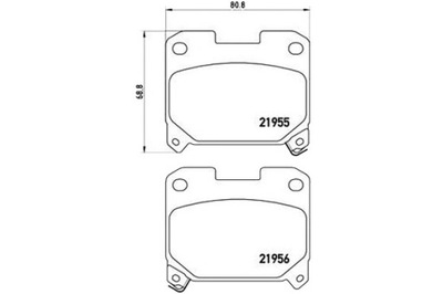 КОЛОДКИ ГАЛЬМІВНІ TOYOTA CELICA 94-99 ЗАД BREMBO