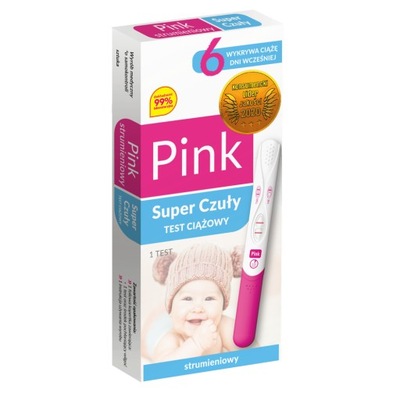 PINK SUPER CZUŁY TEST CIĄŻOWY STRUMIENIOWY