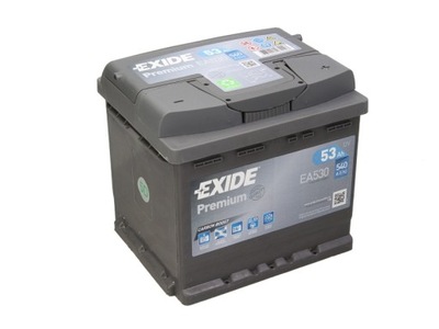 АКУМУЛЯТОР EXIDE PREMIUM 53AH 540A EA530 P+