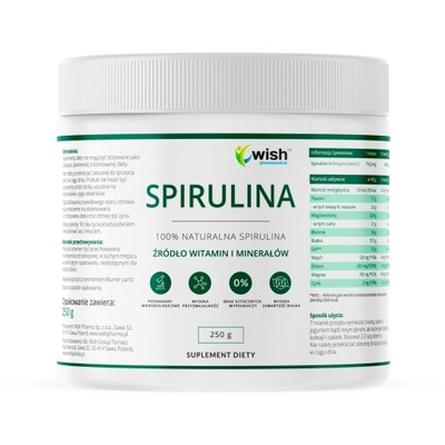 SPIRULINA W PROSZKU 250g ALGI ODPORNOŚĆ DETOX VEGE