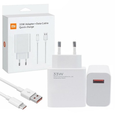 ORYGINALNA ŁADOWARKA XIAOMI + KABEL USB-C 2M ZASILANIE USB DO XIAOMI PAD 5