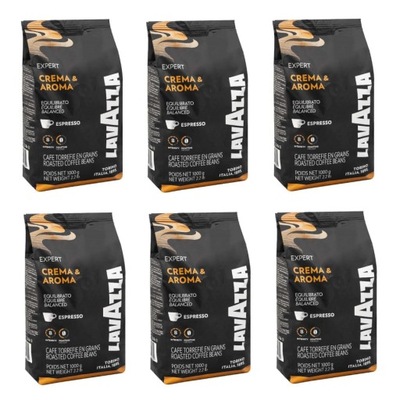 6x Kawa ziarnista LAVAZZA Crema e Aroma Expert 1 kg