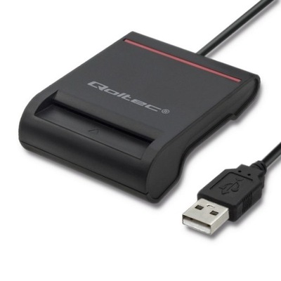 QOLTEC INTELIGENTNY ЗЧИТУВАЧ КАРТ CHIPOWYCH ID USB 2.0 | PLUG&PLAY фото