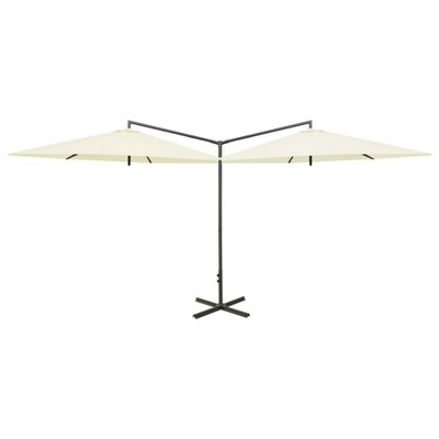 Parasol klasyczny VidaXL biały 600 x 260 cm