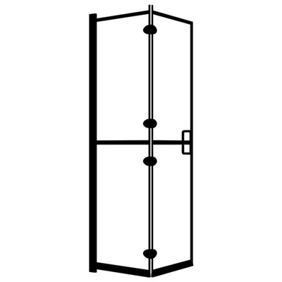 Kabina prysznicowa VidaXL drzwi uchylne 140 x 100 cm