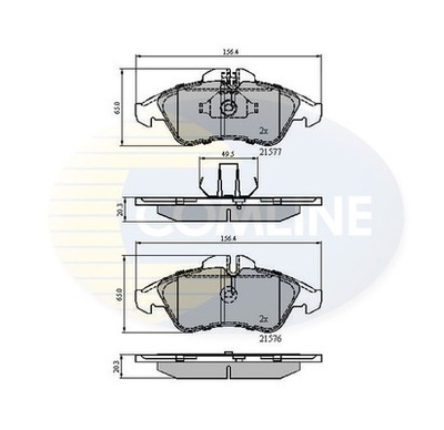 КОЛОДКИ ГАЛЬМІВНІ COMLINE (ODP.GDB1220) DB SPRINTER/VAG LT 96-/00-