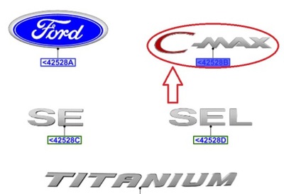 EMBLEMA DURYS R/L C-MAX ENERGI 2014-2018 _ 5237843 _ DM51-R42528-AB 