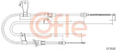 17.2122 ТРОС H-CA LE MITSUBISHI COLT 04- BEBNY