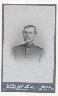 CDV Żołnierz wojsko 1909