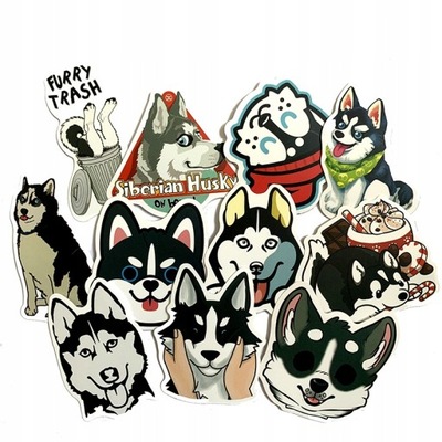 100 PIECES UROCZA HUSKY STICKERS FROM PSEM FOR ZWIERFROM LOL8293  