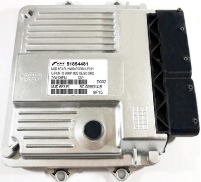 COMPUTADOR ECU FIAT PUNTO 1.3 51854481 MJD6F3.PL  