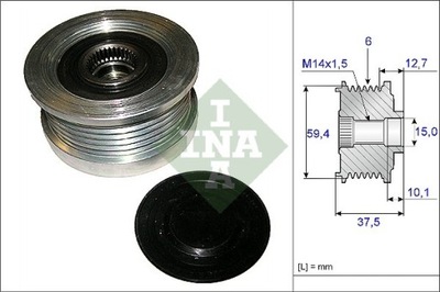 КОЛЕСО ШКІВ ГЕНЕРАТОРА HYUNDAI 535011010