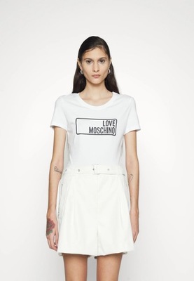 6572.LOVE MOSCHINO T-SHIRT Z NADRUKIEM