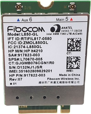 Modem WWAN Fibocom L850-GL 4G LTE HP
