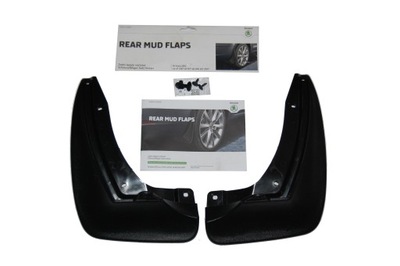 WITH ORIGINAL SKODA MUDGUARDS OCTAVIA III FACELIFT MK3 REAR 2017R.-2020R.  