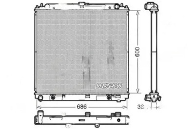 Радиатор воды drm46032 denso фото №1