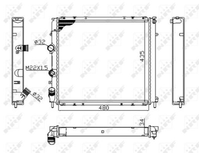 RADUADOR DE AGUA NRF 58075A  