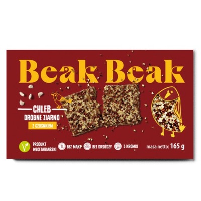 BEAK BEAK chleb drobne ziarno z czosnkiem 165g