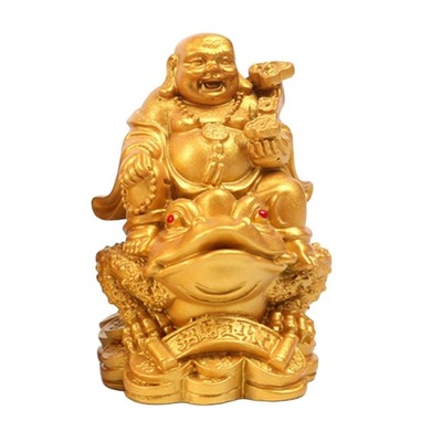 Śmiejący się Budda Chińska żaba szczęścia Ropucha Figurka pieniądze