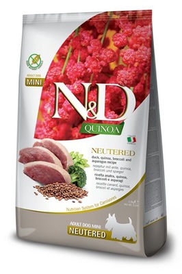 N&D Quinoa Neutered Duck Broccoli Adult Mini