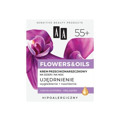 AA Flowers&Oils 55+ Ujędrnienie Krem przeciwzmarszczkowy na dzień i noc 50