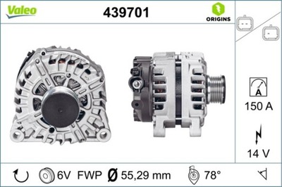 ELECTRIC GENERATOR CITROEN C4/C5 PEUGEOT 207/308 1.4-2.0 04- VAL439701  