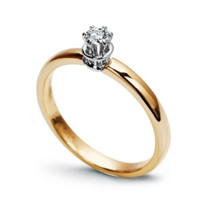 Złoty pierścionek PXD0717 - Diament