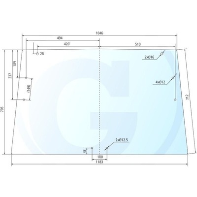 СТЕКЛО ЗАДНЯЯ JOHN DEERE 1640 3140 AL113822, L36075