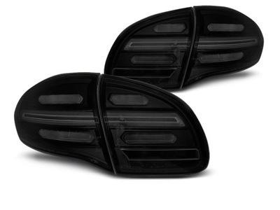 Ліхтарі  porsche cayenne 10-15 black-smoke led dts фото №1
