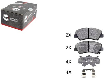 SABOTS DE FREIN DE FREIN KIA RIO 3 11- AVANT A.B.S. - milautoparts-fr.ukrlive.com