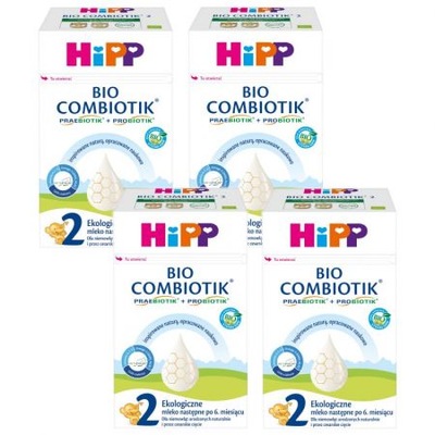 HIPP 2 Bio Combiotik mleko następne dla niemowląt Zgrzewka 4x550g