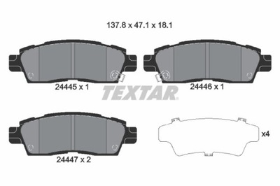 ZAPATAS DE FRENADO SAAB PARTE TRASERA 9-7X 2444501  