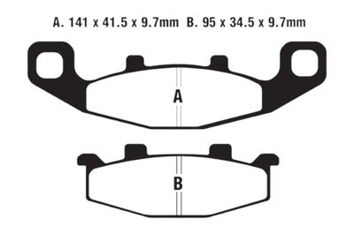 КОЛОДКИ ГАЛЬМІВНІ EBC FA 129 R (2 ШТ.) KLE 500