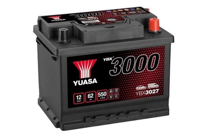 АККУМУЛЯТОР ПУСКОВОЙ 12V YUASA 62AH 550A YBX3027