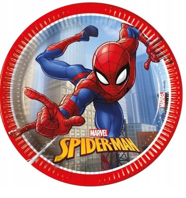 Talerzyki Spiderman Spider-Man 8 sztuk Urodziny