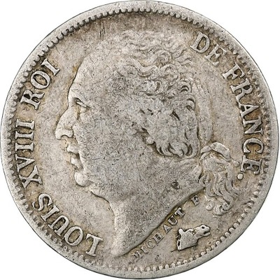 Francja, Louis XVIII, 1/2 Franc, Louis XVIII, 1824