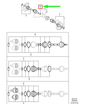 Ford ranger mk2 передняя часть axle drive вал circlip 3m81-3b498-aa 4826725 фото №1