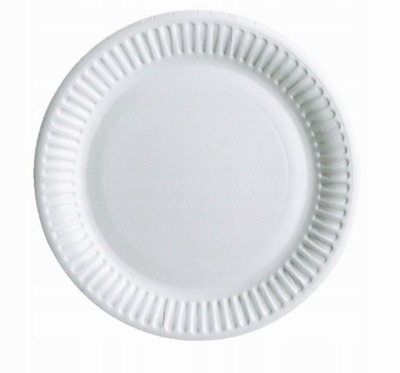 TALERZE PAPIEROWE BIAŁE JEDNORAZOWE 18cm ECO 20szt