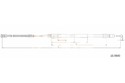 COFLE CABLE BRAKE COFLE 10.9840 DAIMLER PETROL LEFT RIGHT  