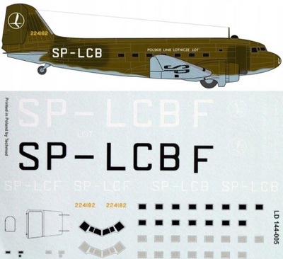C-47 SKYTRAIN DAKOTA PLL LOT 1/144 LOD 144-005 C47