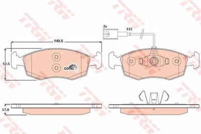 КОЛОДКИ ГАЛЬМІВНІ ПЕРЕД TRW GDB1900