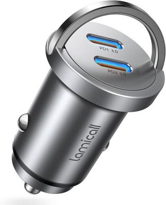 Lamicall Ładowarka Samochodowa USB-C PD 3.0 – 2x30W