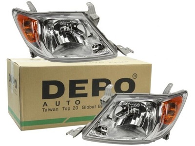 FAROS REJILLAS TOYOTA HILUX VII 05-08 JUEGO 