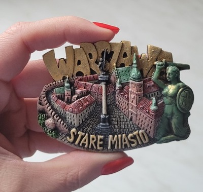 WARSZAWA - magnes na lodówkę