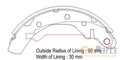 ZAPATAS DE TAMBOR DE FRENADO DAEWOO TICO MATIZ 98-, SPARK 05-  