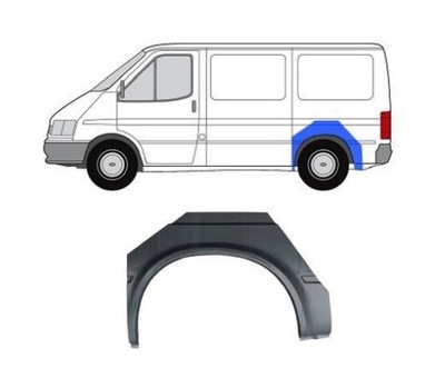 Ремкомплект крила задня ford transit 08.94-- ліва фото №1