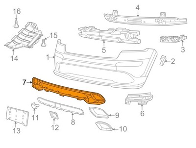 РЕШЁТКА БАМПЕРА JEEP GRAND CHEROKEE 14-- 68158576AC