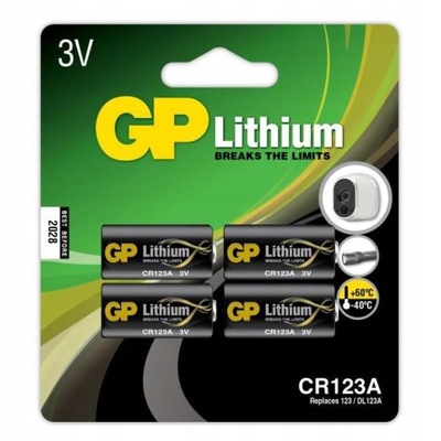 GP Batteries LITHIUM Bateria CR123A, 102033